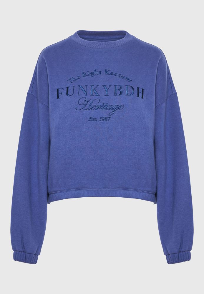 Relaxed fit φούτερ με Funky Buddha κέντημα