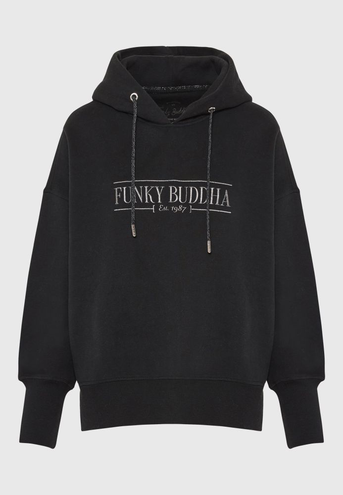 Oversized φούτερ με branded κέντημα στο στήθος
