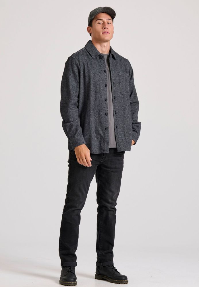 Overshirt πουκάμισο με herringbone pattern