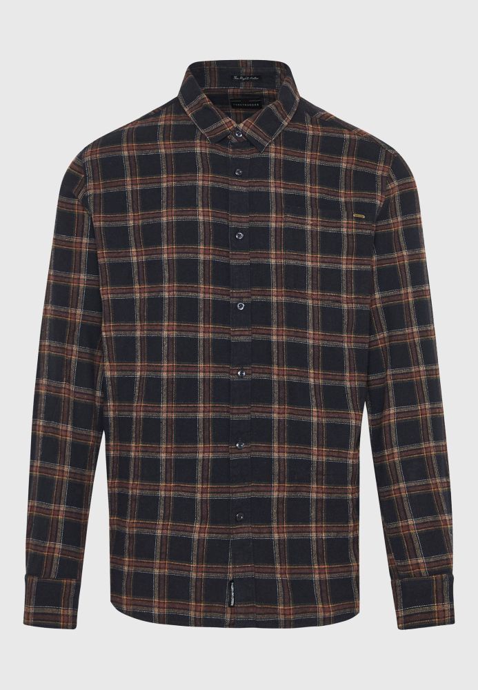 Flannel καρό πουκάμισο με τσέπη στο στήθος
