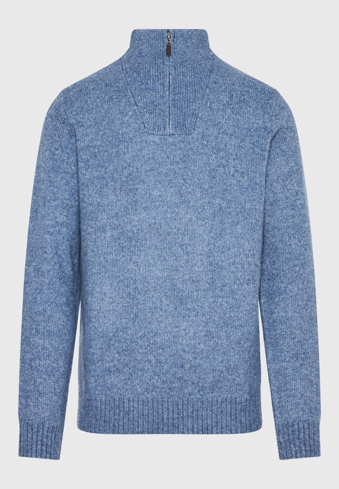 Ανδρικό half-zip πλεκτό πουλόβερ
