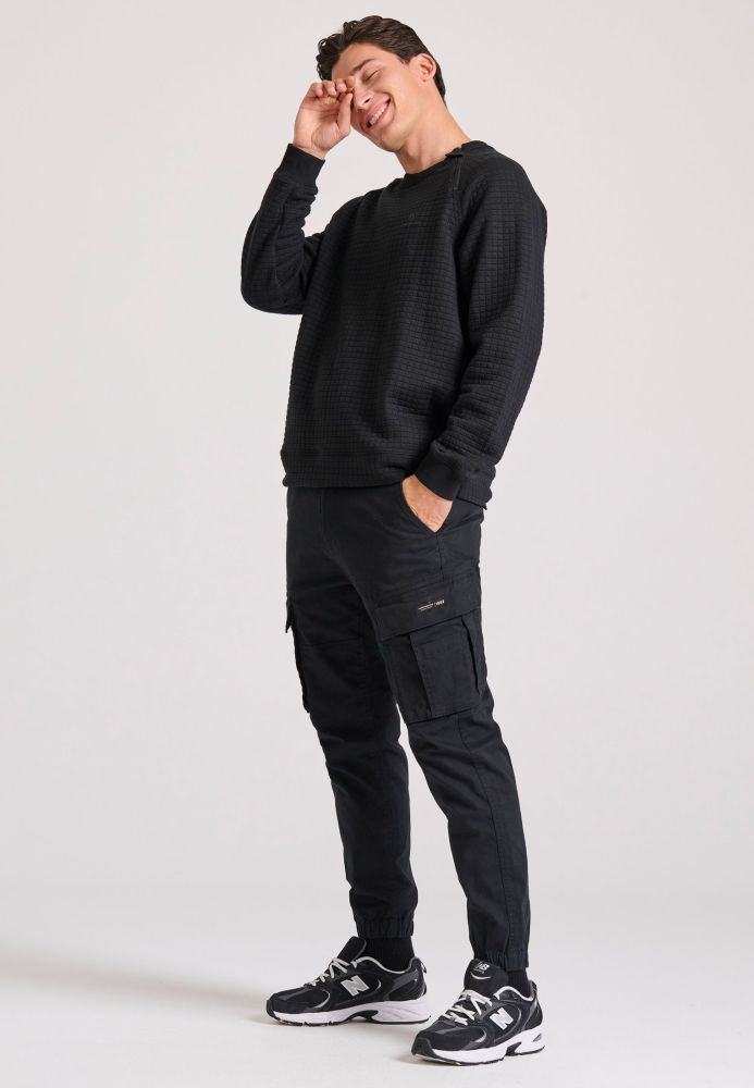 Relaxed fit φούτερ με ανάγλυφη υφή