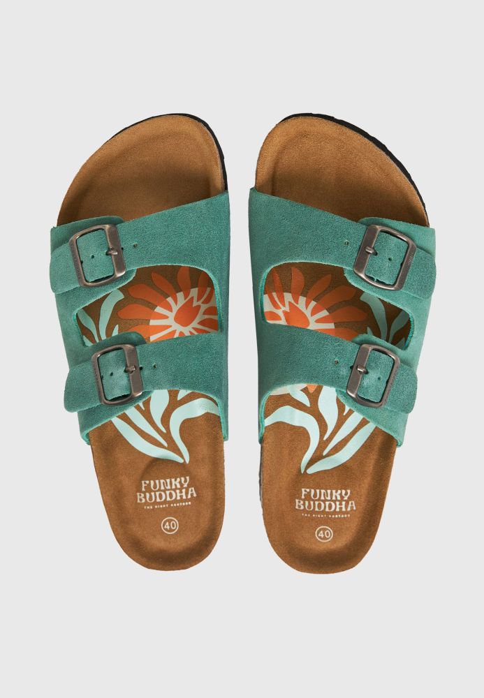 Γυναικεία suede σανδάλια