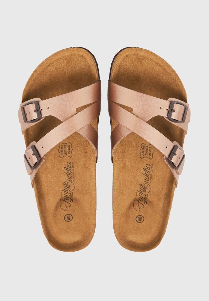 Γυναικεία δερμάτινα σανδάλια