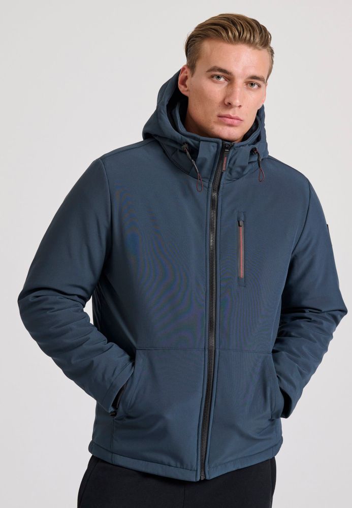 Softshell μπουφάν με ελαφριά επένδυση και κουκούλα