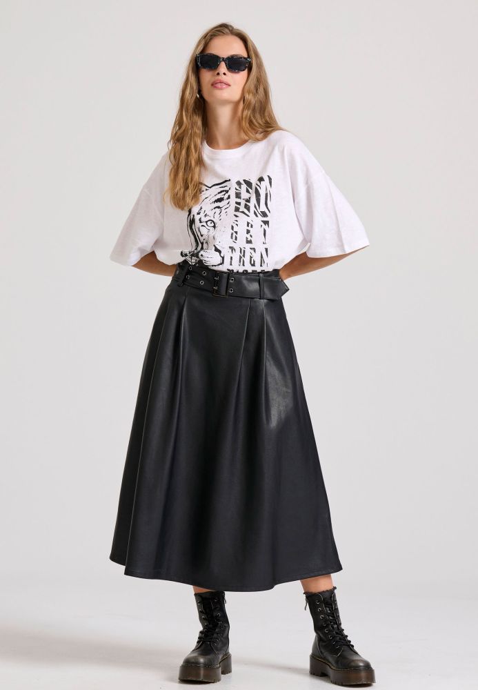 Loose fit t-shirt με τύπωμα στο στήθος
