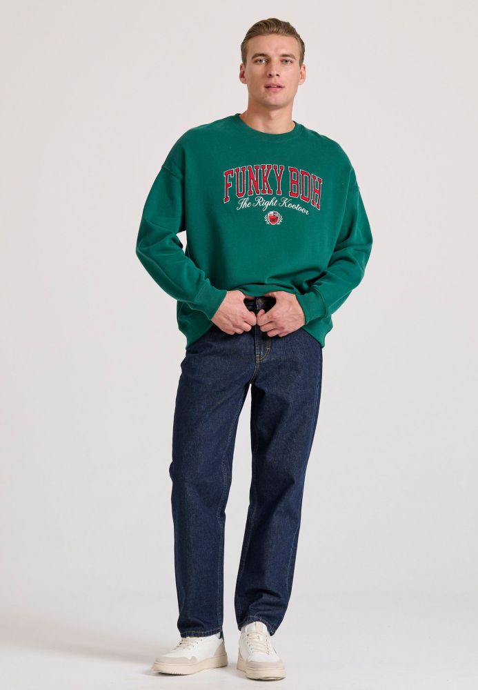 Oversized φούτερ με Funky Buddha κέντημα