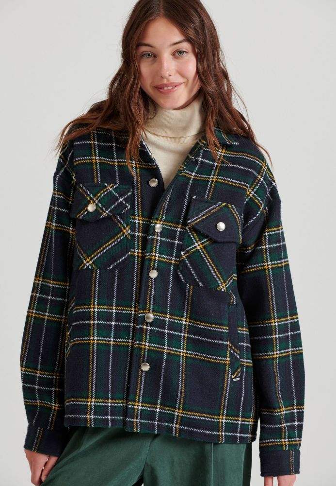 Flannel καρό πουκάμισο με τσέπες στο στήθος