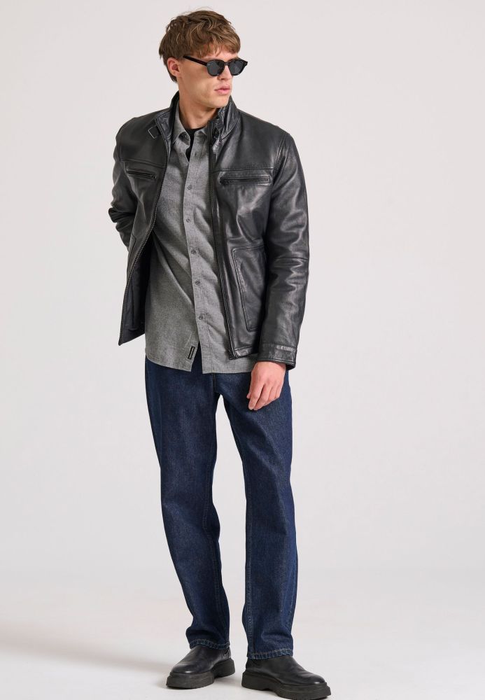 Ανδρικό δερμάτινο jacket (Sheepskin)
