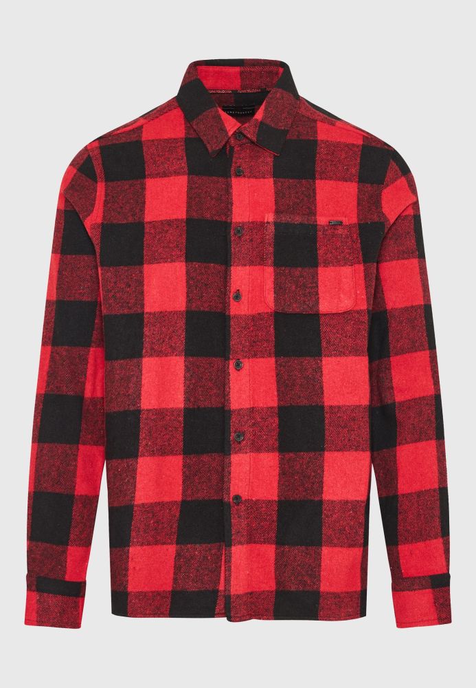 Flannel καρό πουκάμισο με τσέπη στο στήθος