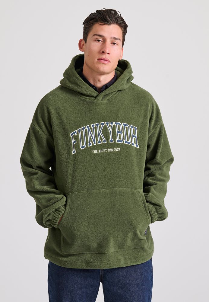 Oversized fleece φούτερ με Funky Buddha κέντημα