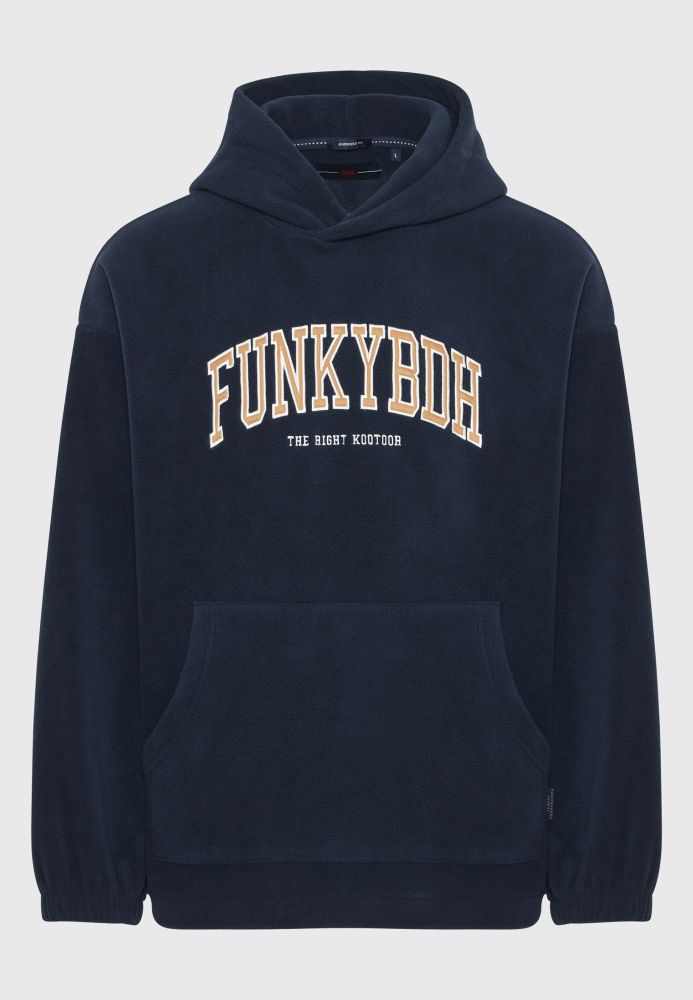 Oversized fleece φούτερ με Funky Buddha κέντημα