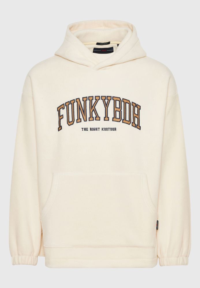 Oversized fleece φούτερ με Funky Buddha κέντημα