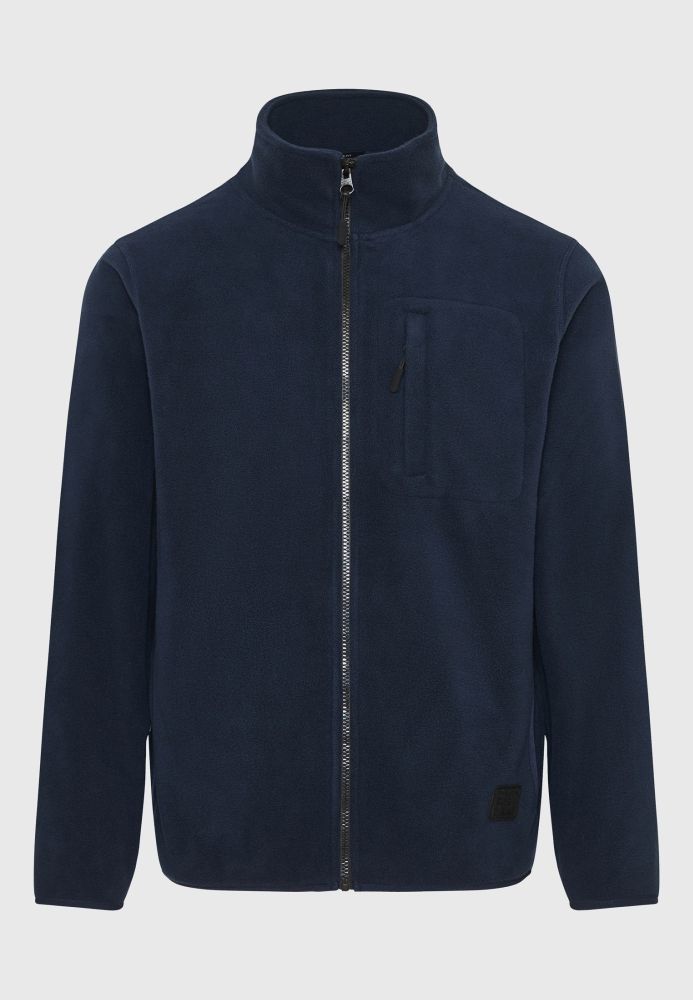 Fleece ζακέτα φούτερ με zip-up τσέπη στο στήθος