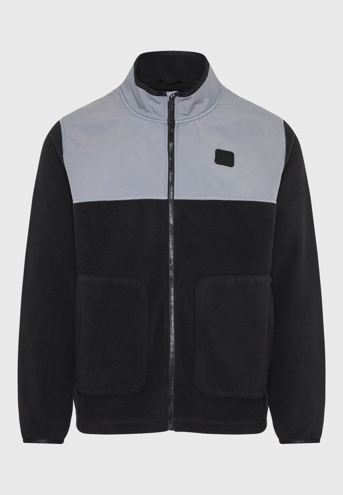 Oversized ζακέτα fleece με rubber logo