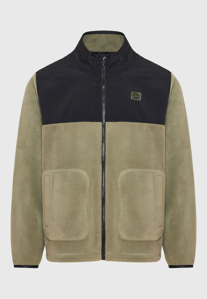 Oversized ζακέτα fleece με rubber logo