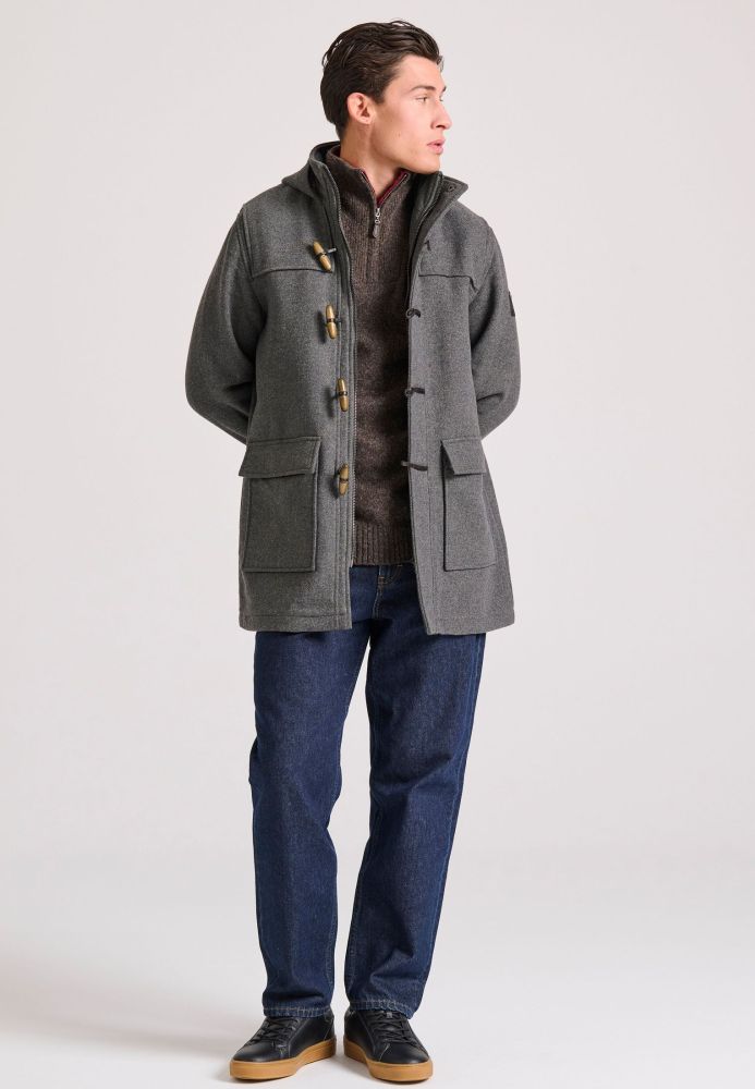 Ανδρικό μοντγκόμερι wool blend ημίπαλτο