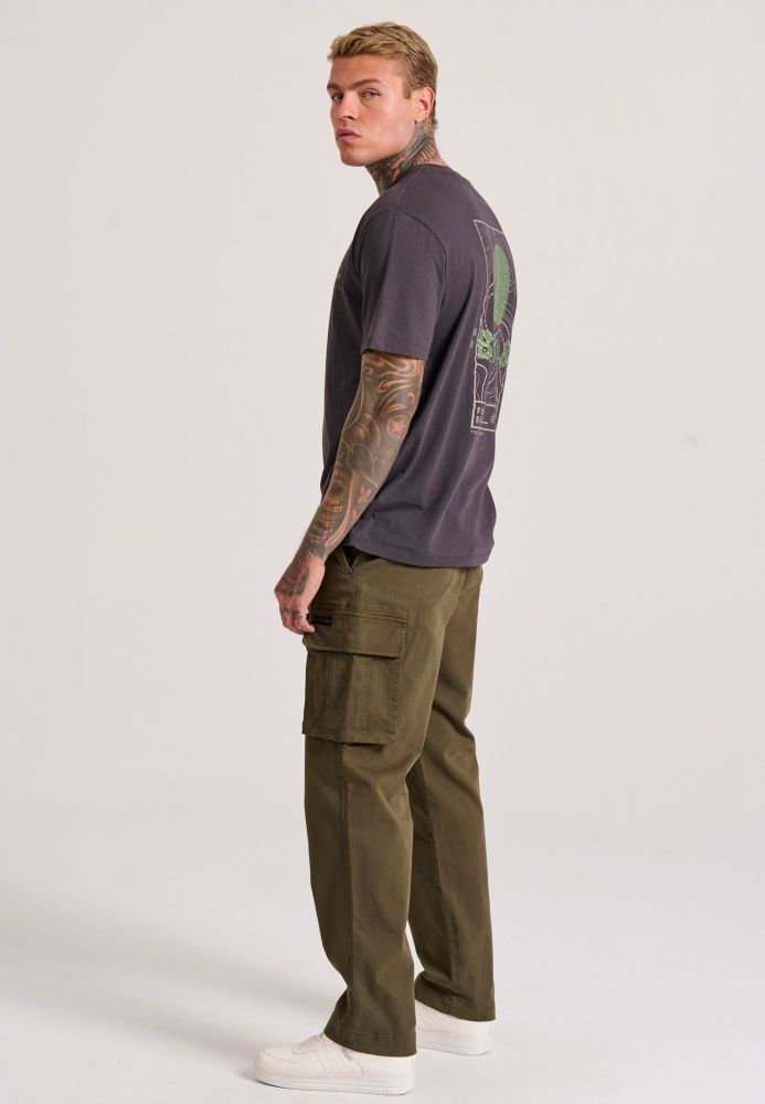 Relaxed fit t-shirt με τύπωμα στην πλάτη