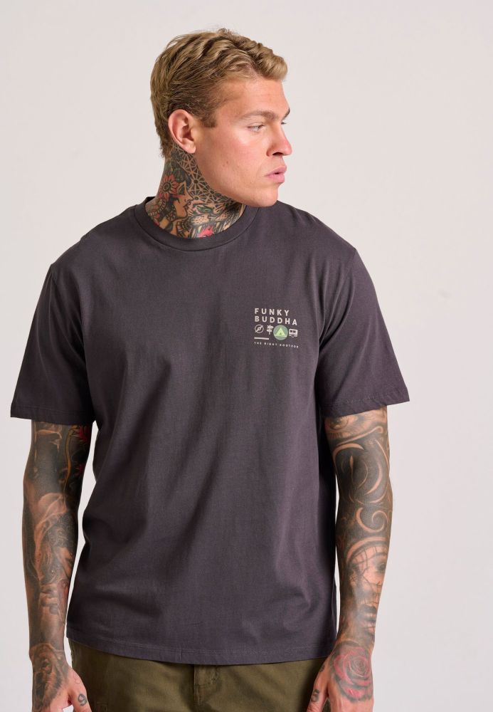 Relaxed fit t-shirt με τύπωμα στην πλάτη