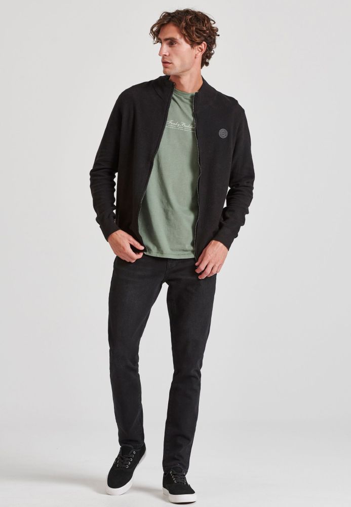 Ανδρική πλεκτή ζακέτα με rubber label