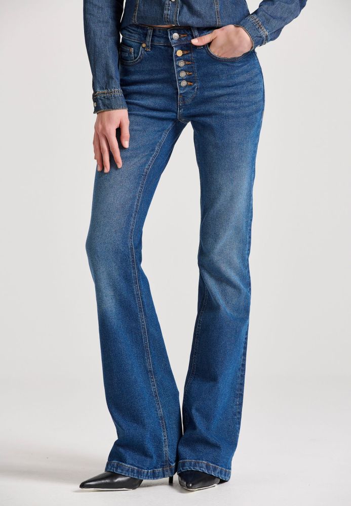 Flare fit τζιν παντελόνι