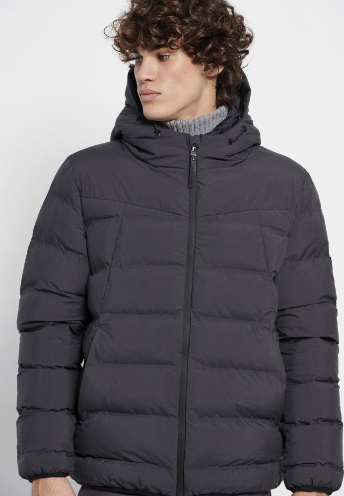 Ανδρικό puffer μπουφάν με κουκούλα
