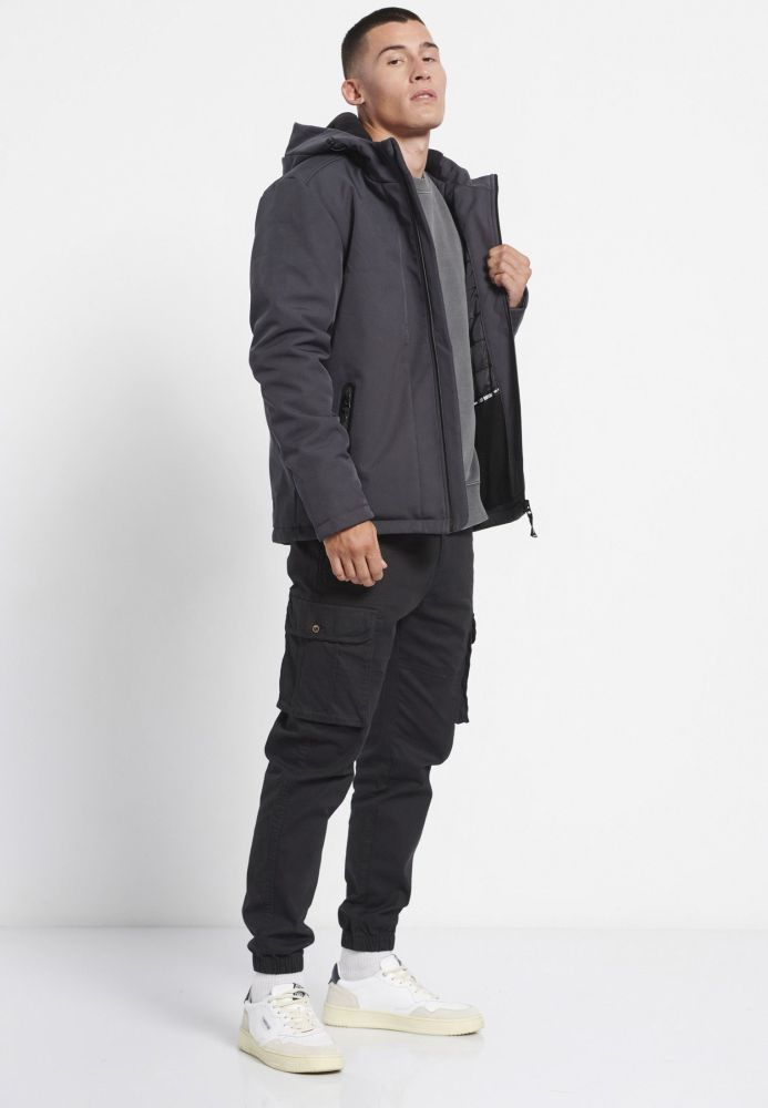 Softshell μπουφάν με ελαφριά επένδυση και κουκούλα