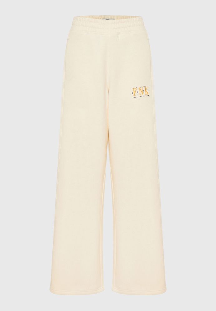 Wide leg fit παντελόνι φόρμας με branded κέντημα
