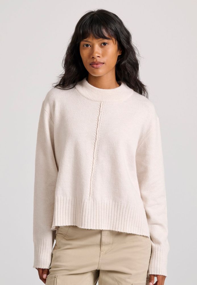 Relaxed fit πλεκτή μπλούζα με στρογγυλή λαιμόκοψη
