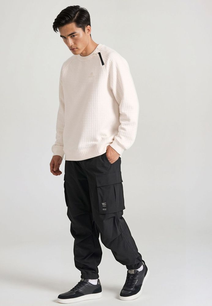 Relaxed fit φούτερ με ανάγλυφη υφή