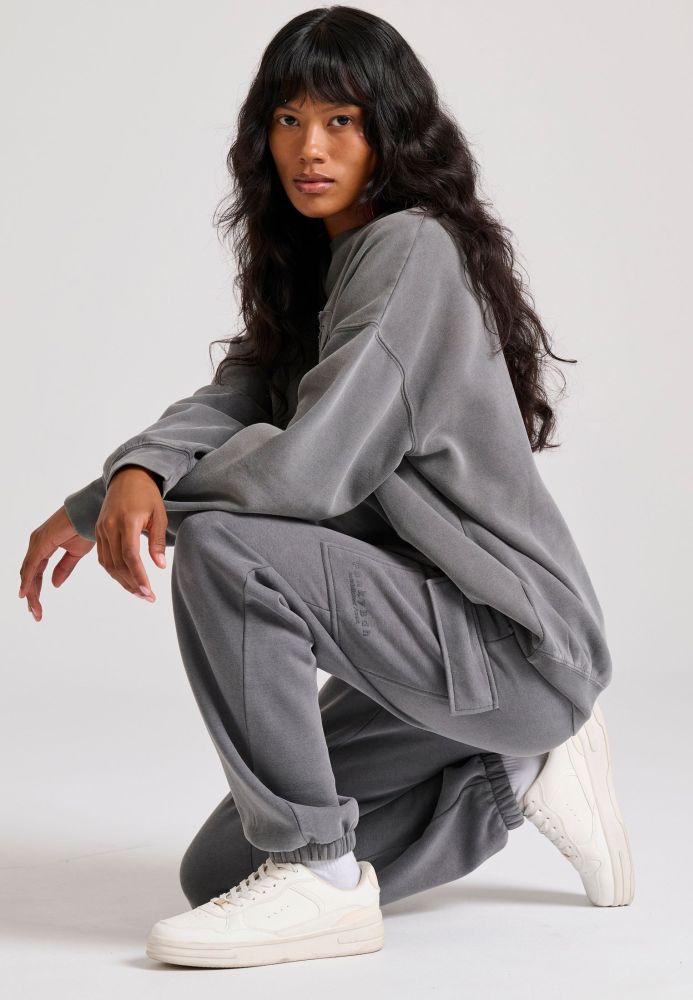 Loose fit garment dyed cargo παντελόνι φόρμας