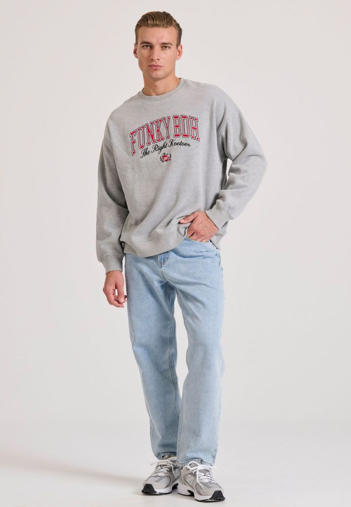 Oversized φούτερ με Funky Buddha κέντημα