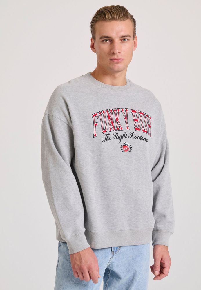 Oversized φούτερ με Funky Buddha κέντημα