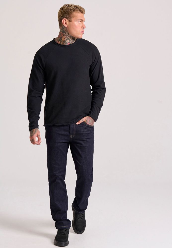 Straight fit τζιν παντελόνι με whisker details