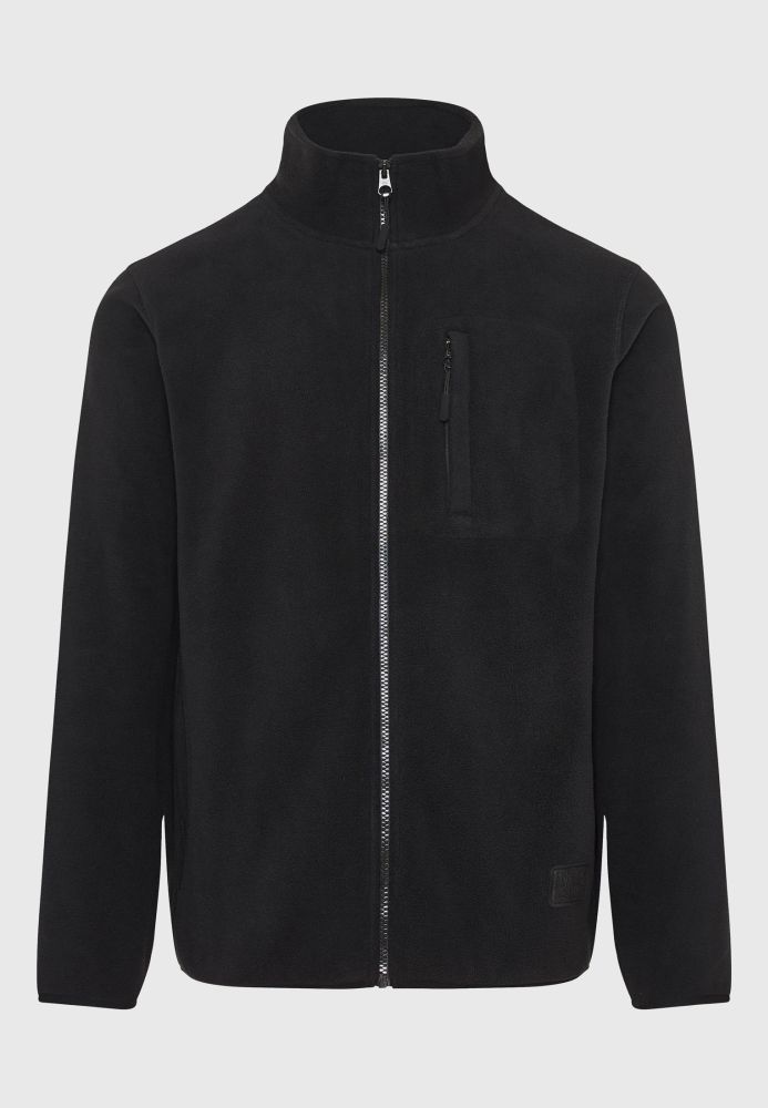Fleece ζακέτα φούτερ με zip-up τσέπη στο στήθος