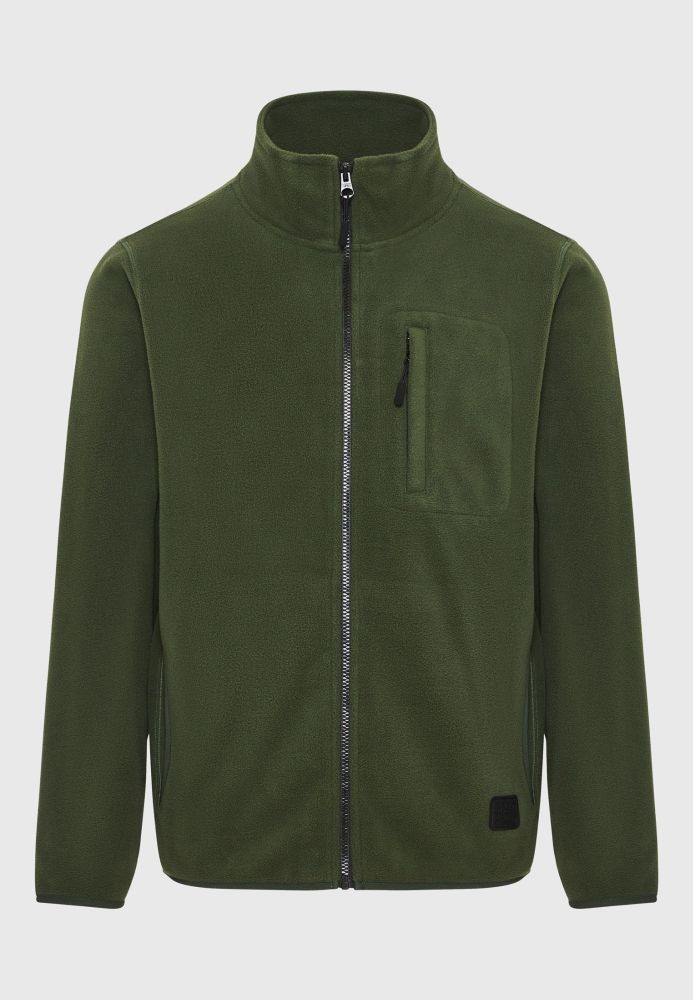 Fleece ζακέτα φούτερ με zip-up τσέπη στο στήθος