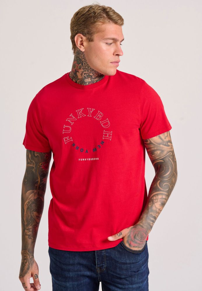 T-shirt με graphic τύπωμα στο στήθος