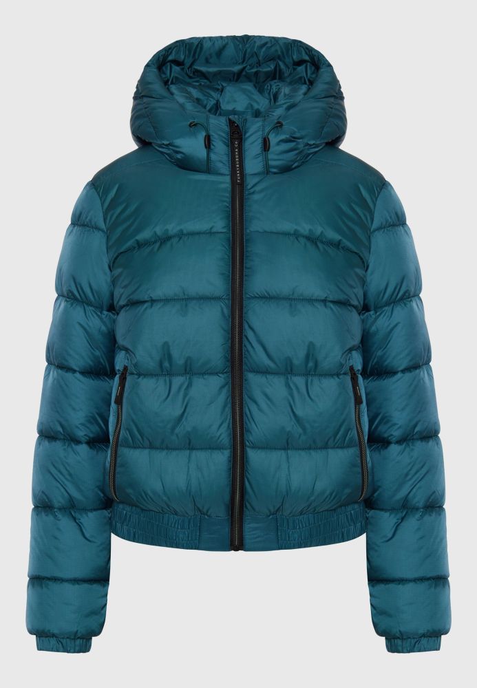 Καπιτονέ puffer μπουφάν με κουκούλα