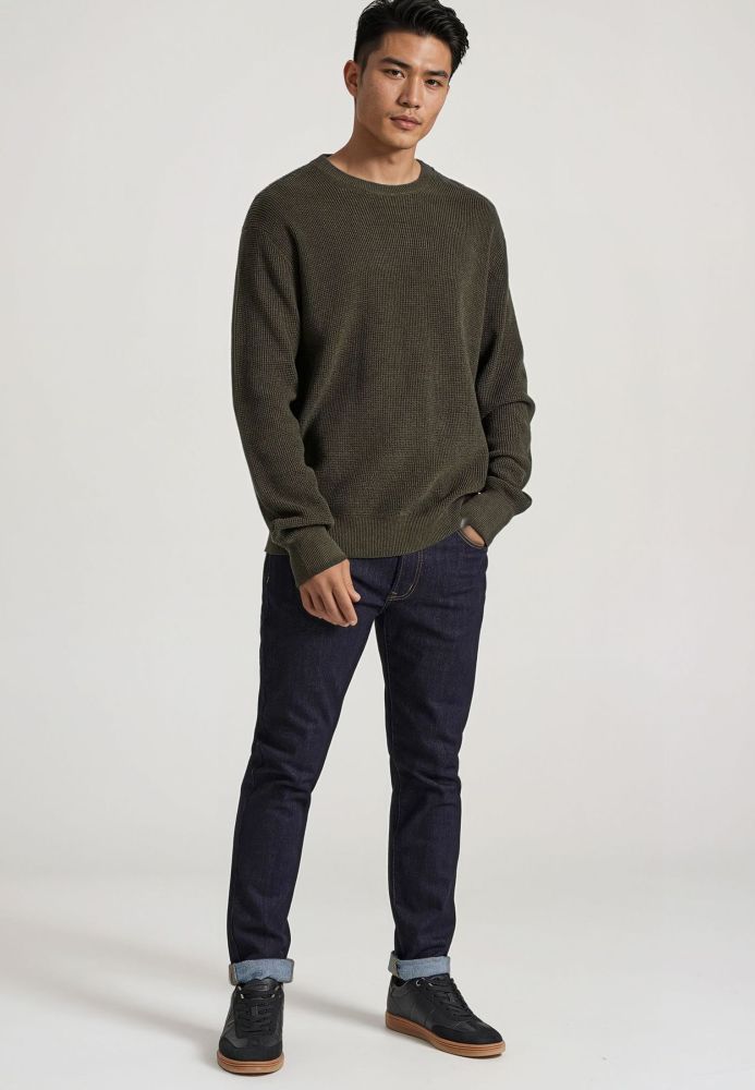 Loose fit casual πλεκτή μπλούζα με ανάγλυφη υφή