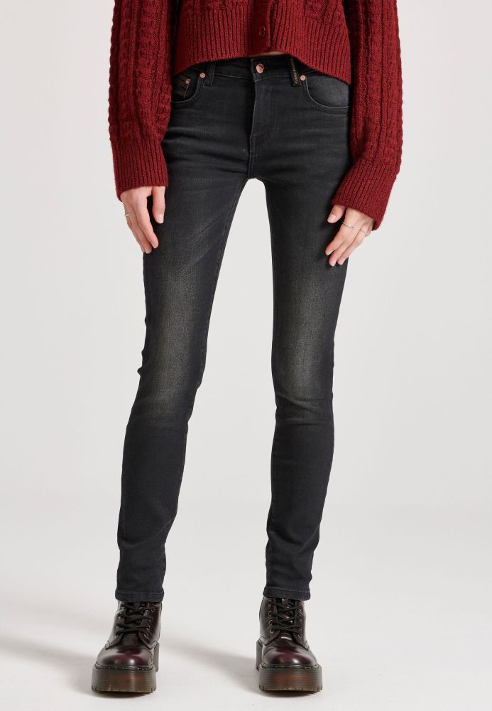 Skinny fit ψηλόμεσο τζιν παντελόνι