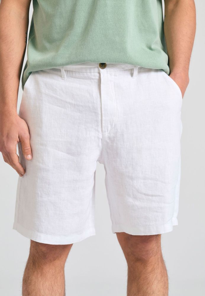 Ανδρική comfort fit λινή βερμούδα