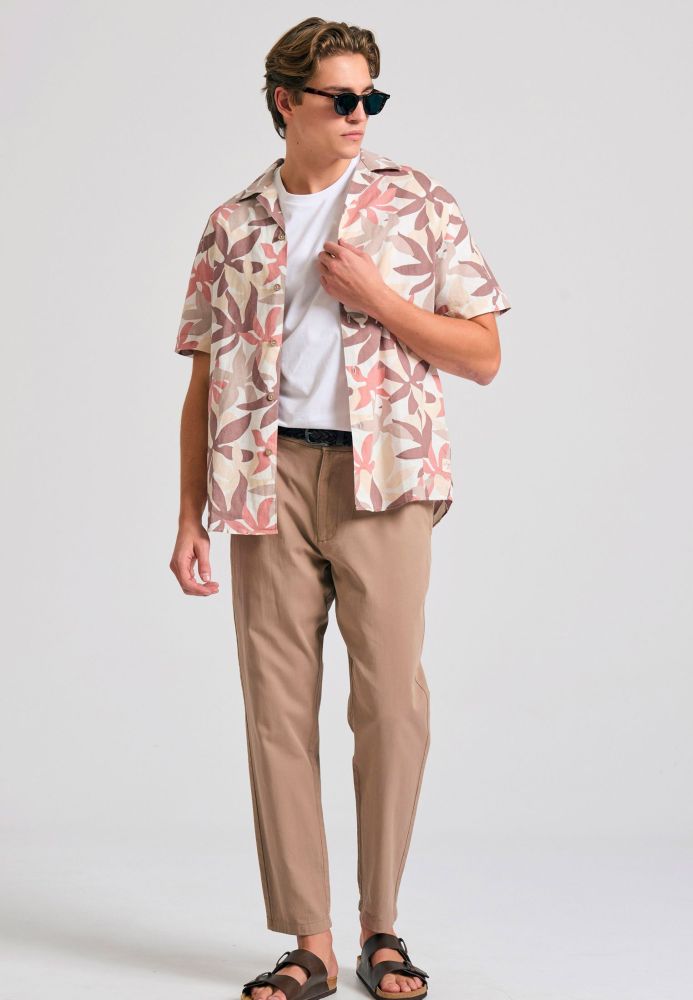 Comfort fit garment dyed chino παντελόνι