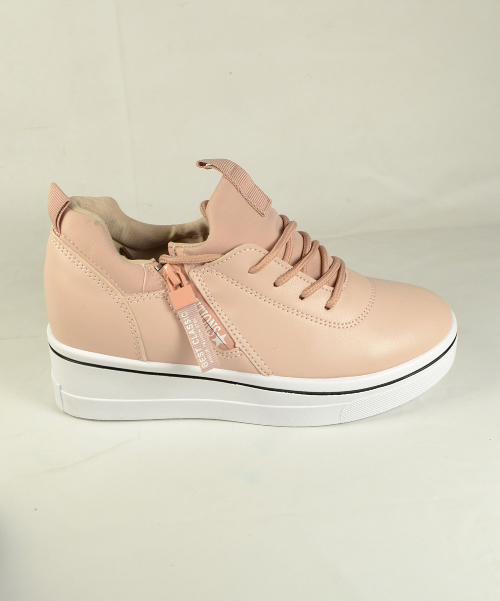 Beltipo Γυναικείo Sneaker Ροζ με Υψηλή Σόλα