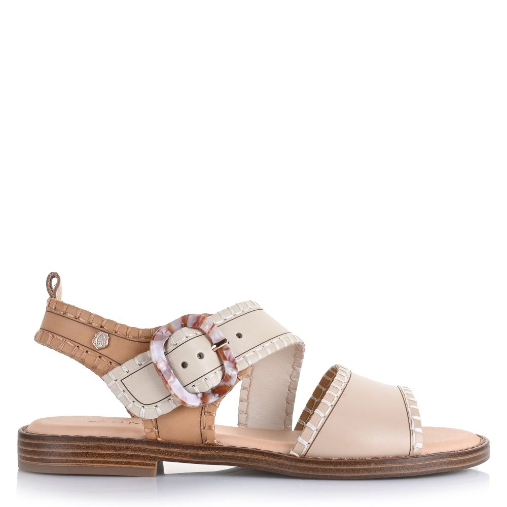 Δερμάτινα Σανδάλια Carmela 162203 Beige