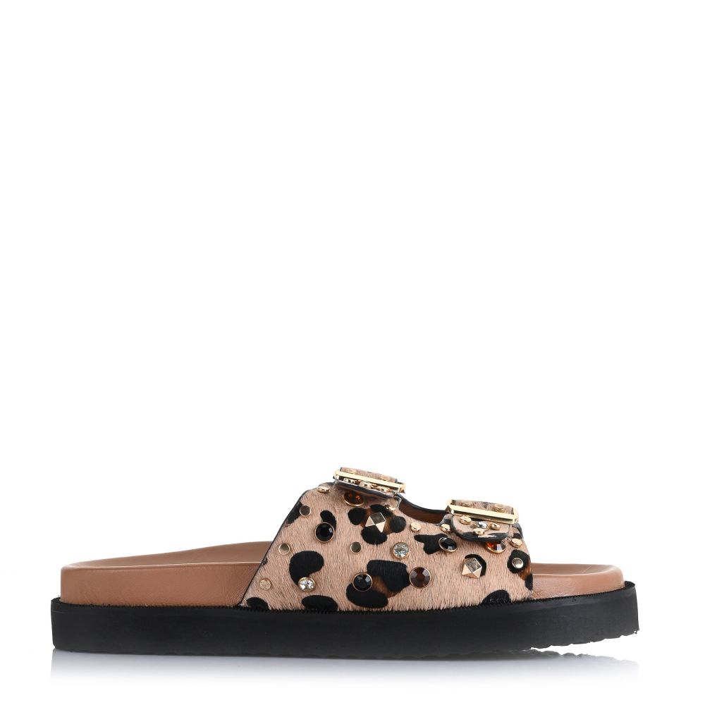 Δερμάτινα Σανδάλια Carmela 162401 Leopard