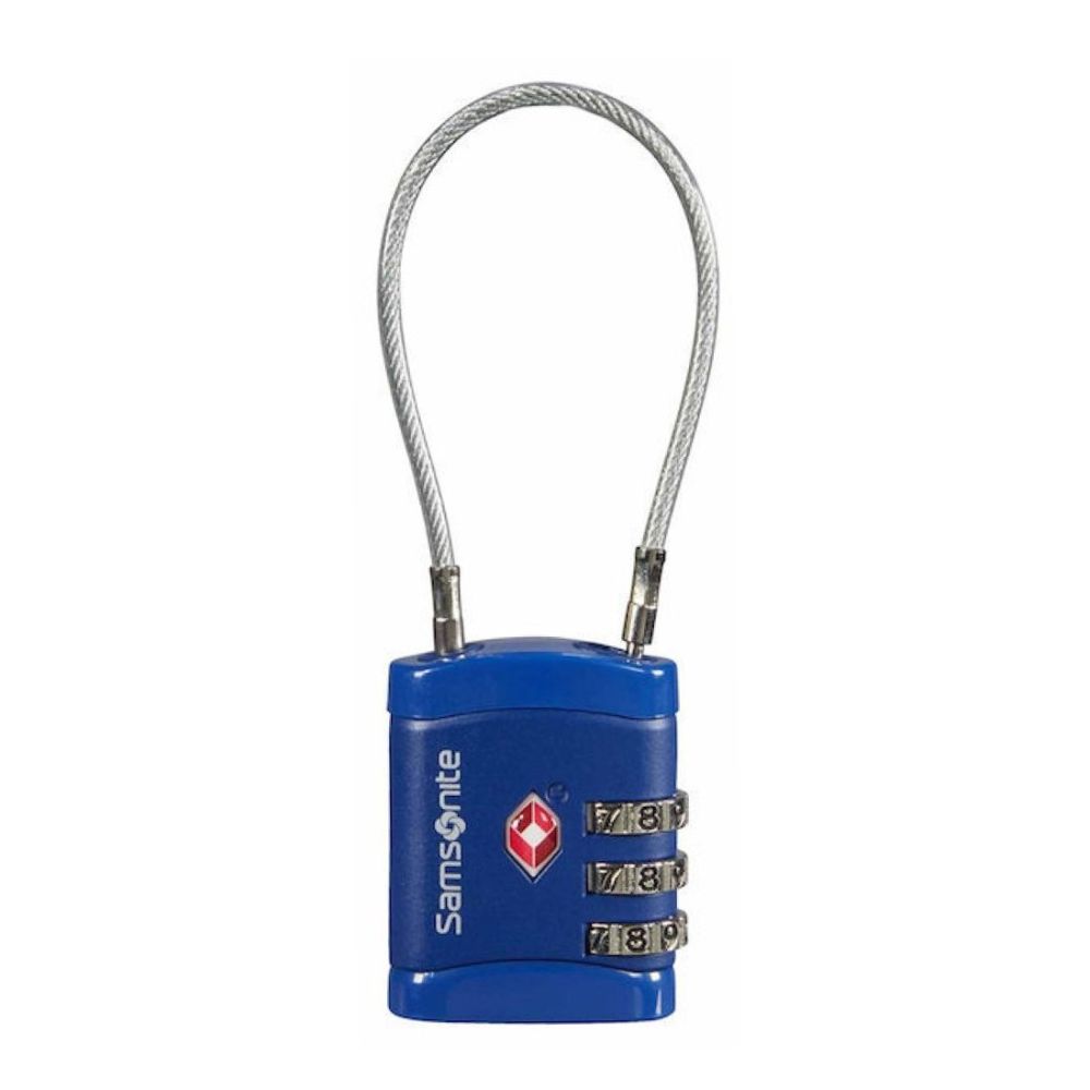 Λουκέτο TSA με Καλώδιο με 3ψήφιο Συνδυασμό Samsonite Global TA Cablelock 3 Dial TSA 121296-1549 Midnight Blue