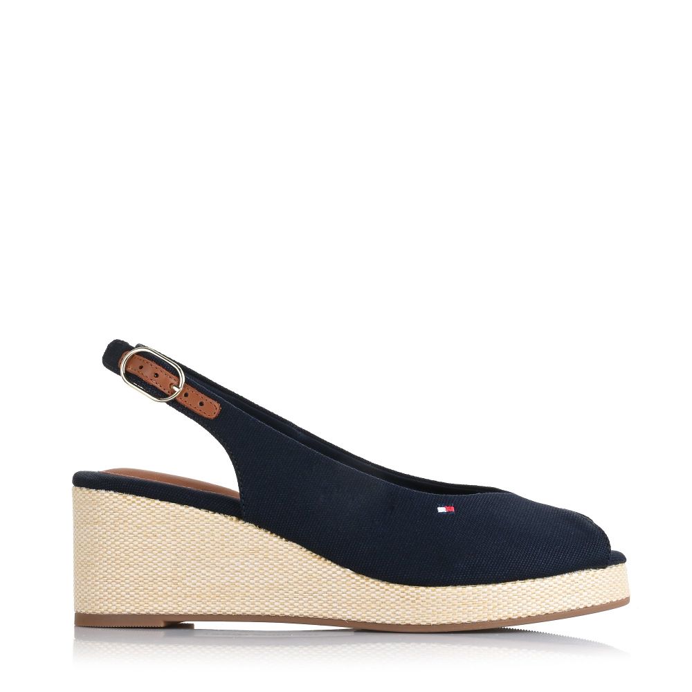 Εσπαντρίγιες Tommy Hilfiger Flag Mid Wedge Slingback FW0FW08595 DW6
