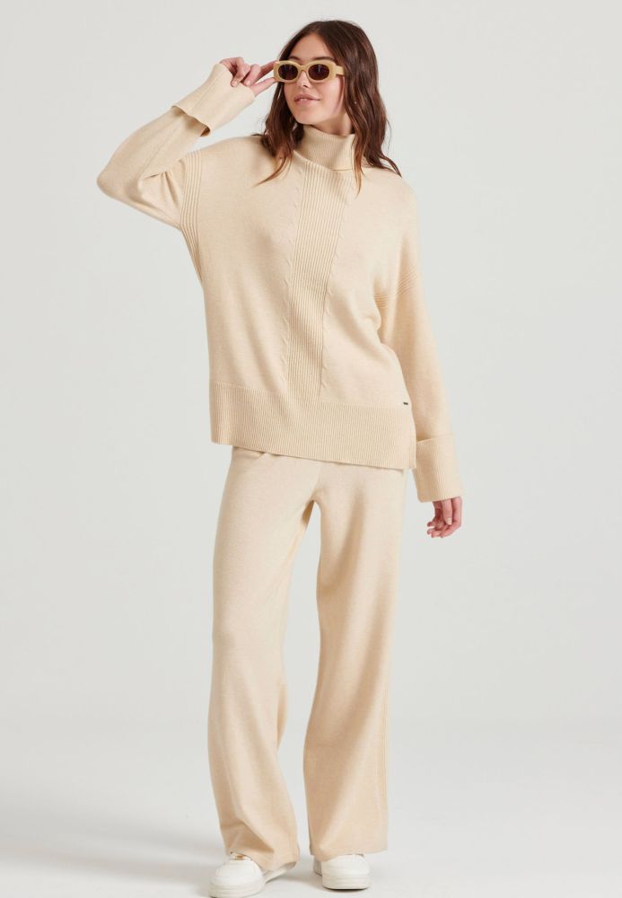 Loose fit πλεκτό ζιβάγκο με σχέδιο στην πλέξη