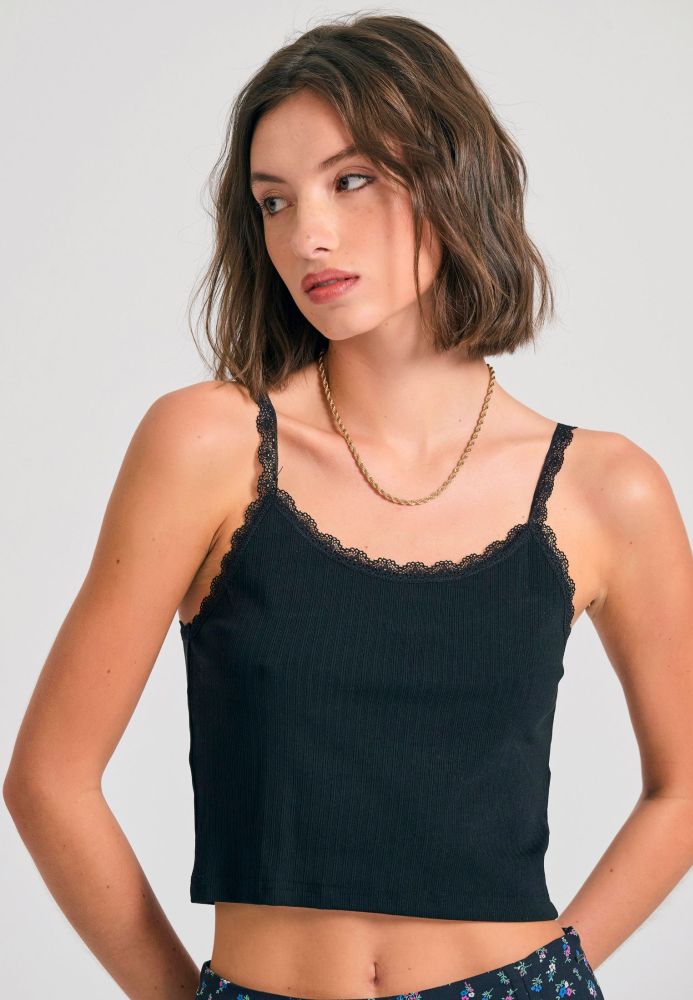 Shell top σε rib ύφανση με δανδέλα