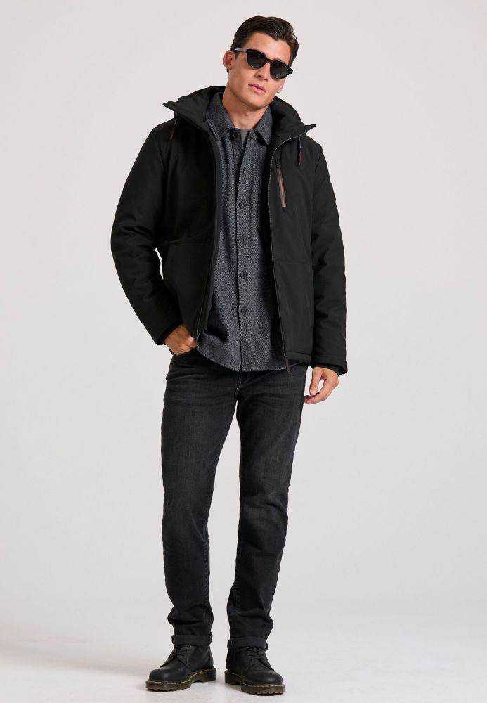 Softshell μπουφάν με ελαφριά επένδυση και κουκούλα